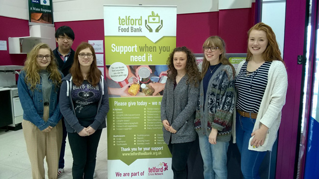 Students at Foodbank