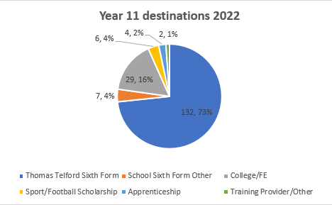 Chart of Year 11 Destinations